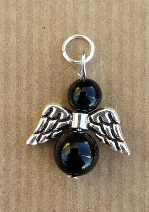 Pendentif ange Spinelle noir 